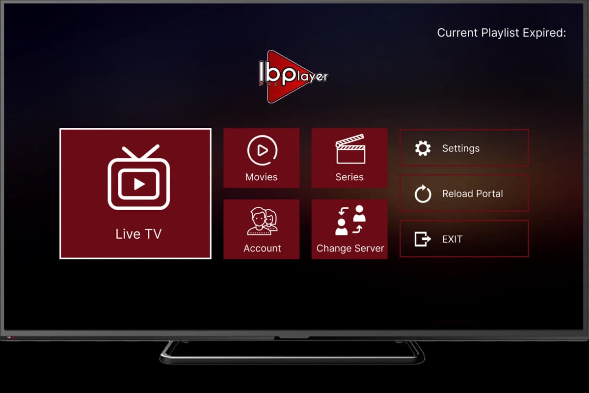 IBO Player Pro rodando em Smart TV 4K com lista de canais IPTV, EPG e interface profissional